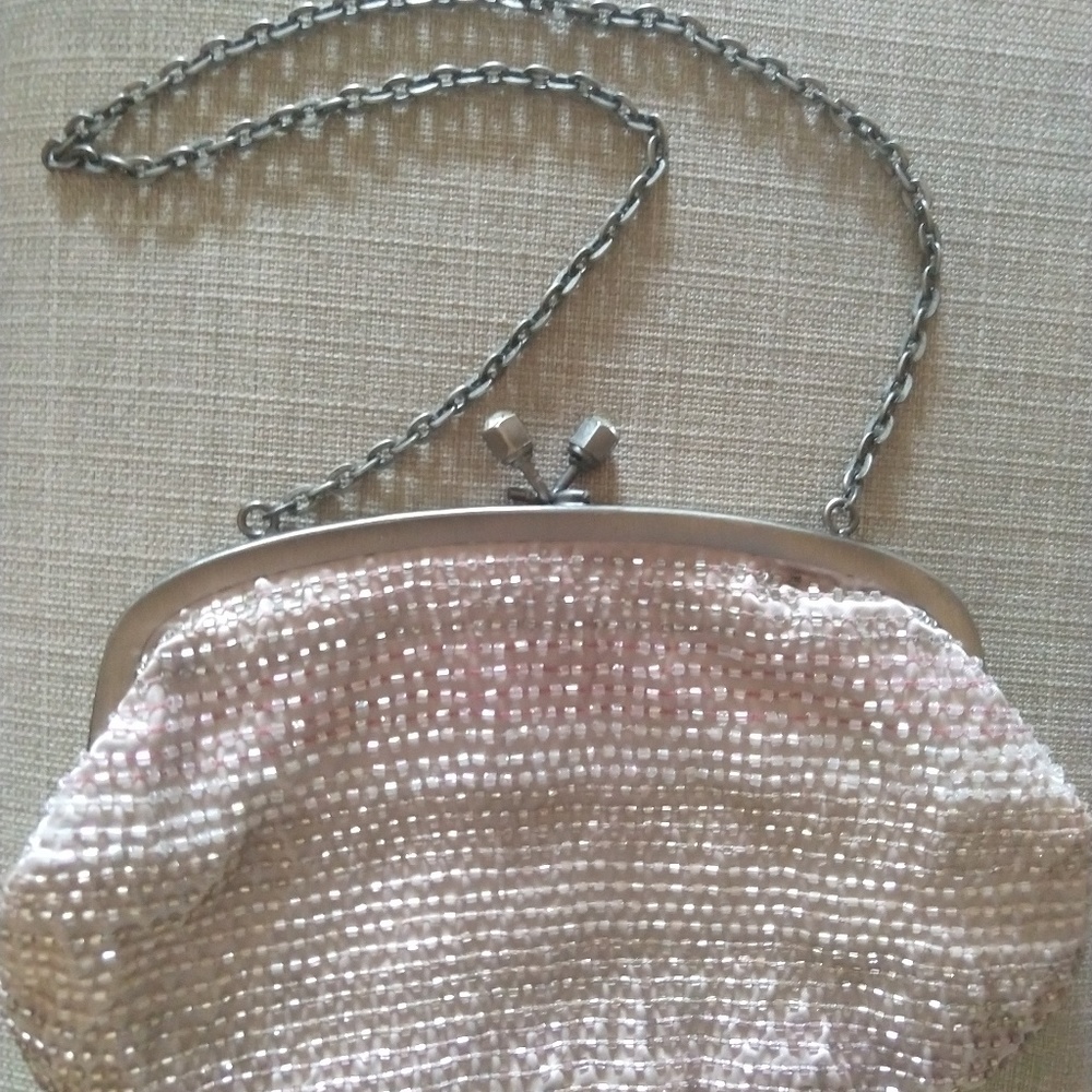 Pink Champagne Beaded Clutch/Handbag